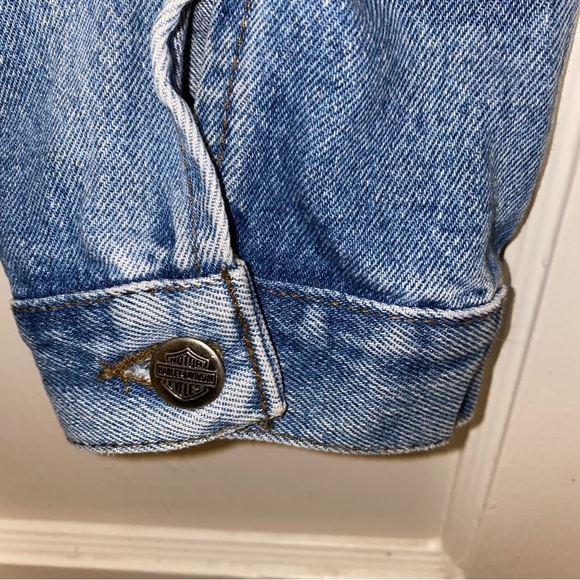 Vintage Harley-Davidson 95th Anniversary 3XL 1998 Denim Jacket Embroidered Logo - Picture 10 of 15